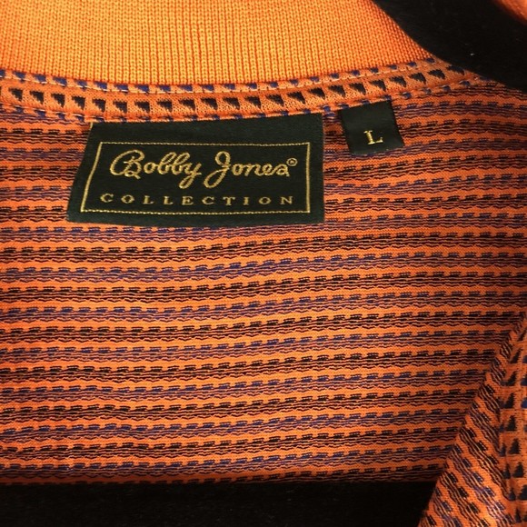 Bobby Jones Collection Mens Golf Polo Size Large Orange - Picture 3 of 7